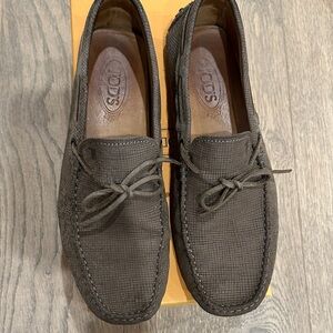 Tod's Men's Textured Dark Brown Loafers